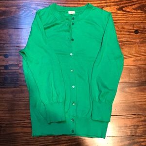 J Crew cardigan sweater, sz small, Kelly green
